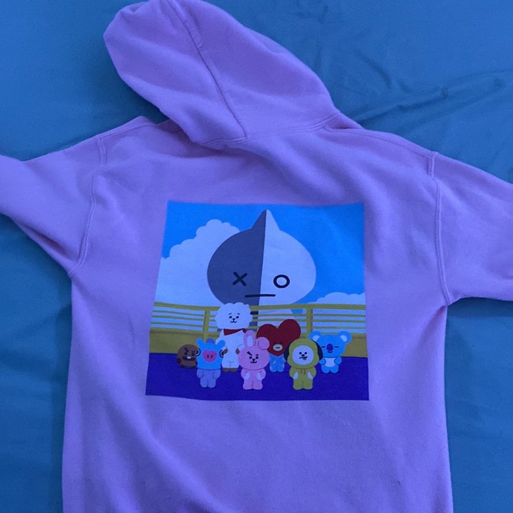 BT21 BTS pink hoodie